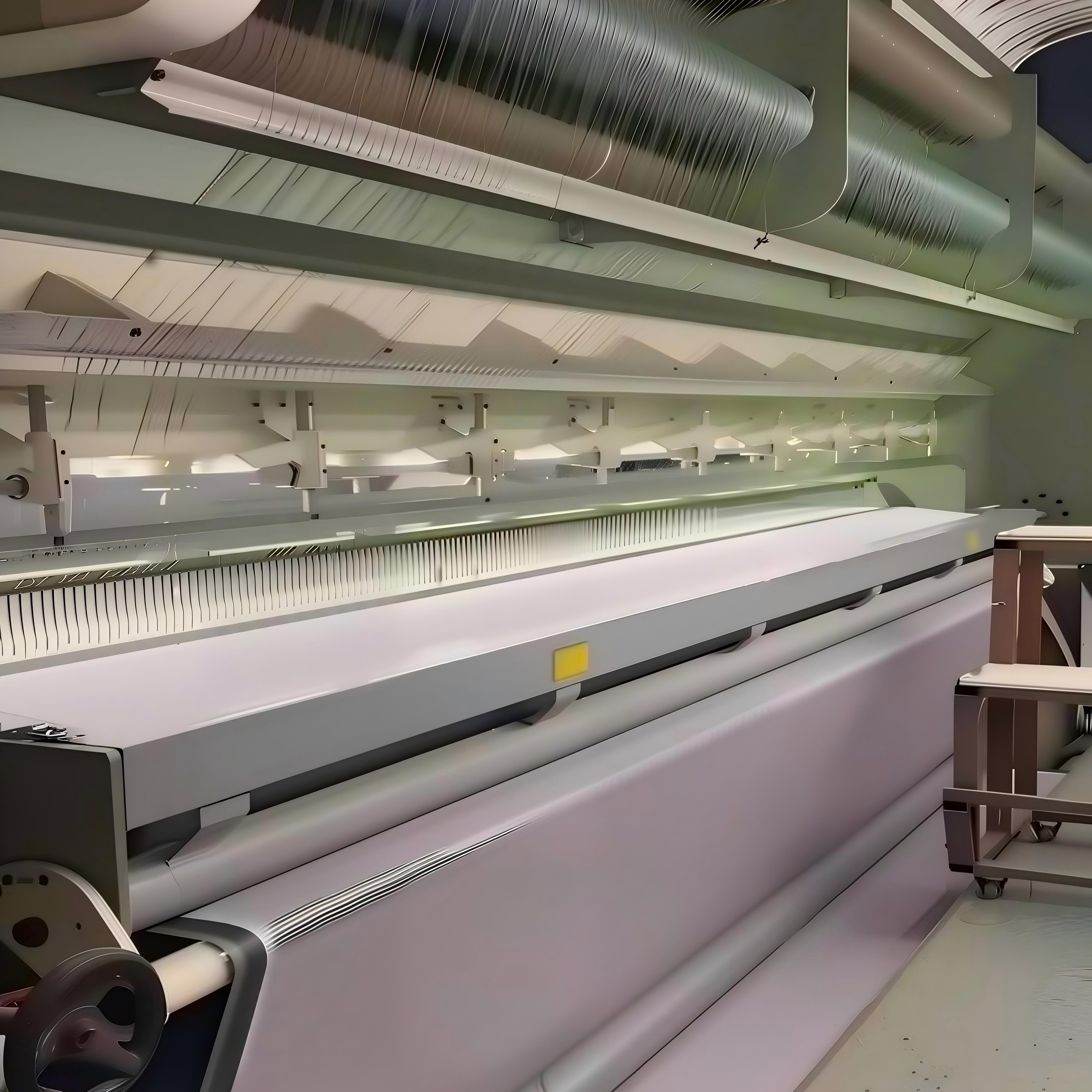 High-speed artificial grass production line at LMD Turf manufacturing facility